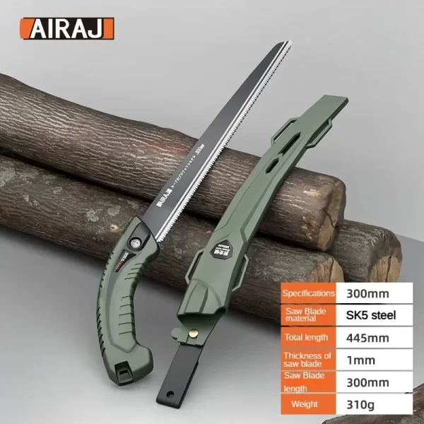 AIRAJ Hand Saw , Japanese Style Saw, Tree Sawing Tool , Garden Logging Tool - Image 5