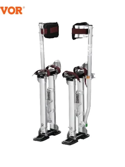 SucceBuy Drywall Stilts 18''/36''Adjustable Aluminum Tool Stilts with Protective Knee Pads Non-Slip Work Stilts