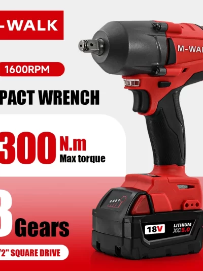 M-WALK Mid-Torque Impact Wrench Electric Cordless  Power Tools For Milwaukee Battery Pin