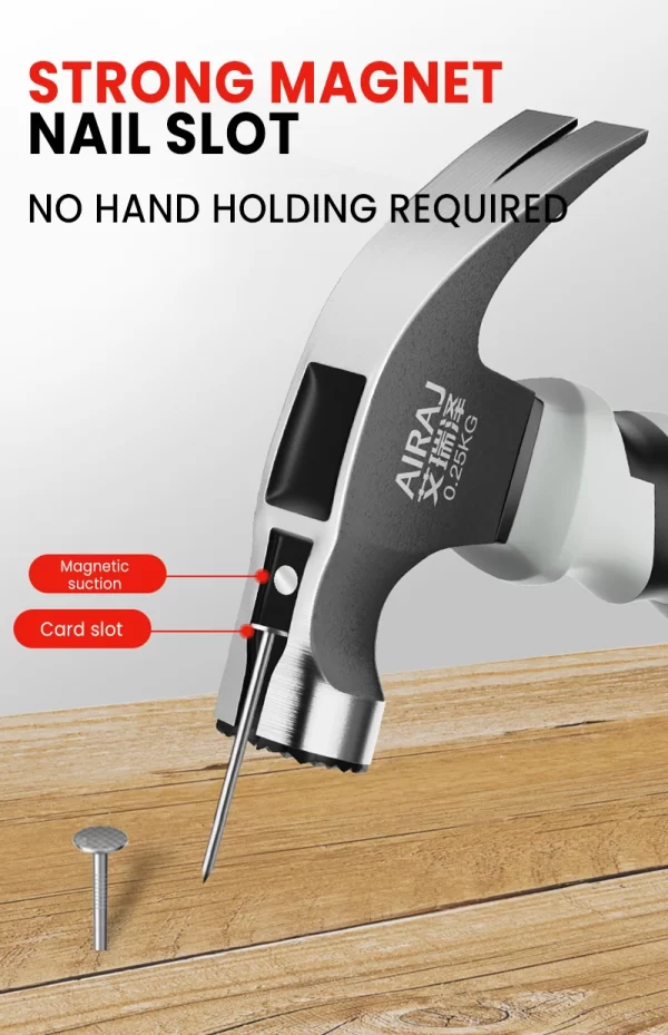 AIRAJ Multifunctional Mini Claw Hammer, Anti Slip And Shockproof Hammer - Image 13