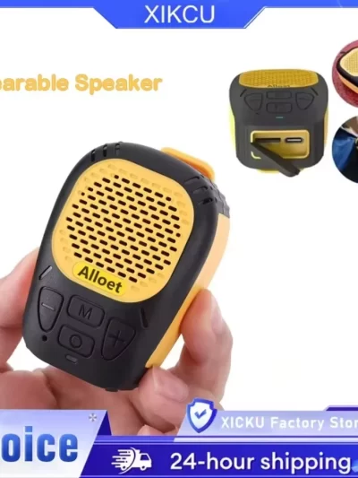 XICKU Wearable Bluetooth Speaker Magnetic Clip-On Wireless Waterproof Portable