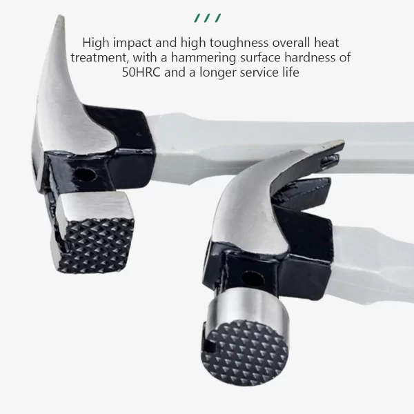 Multifunction Non-slip Shockproof Steel Hammer Hand Tool Magnetic Claw Hammer - Image 6