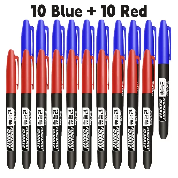 6 PCS Permanent Marker Pen Manga Drawing Markers Black Blue Red Waterproof - Image 12