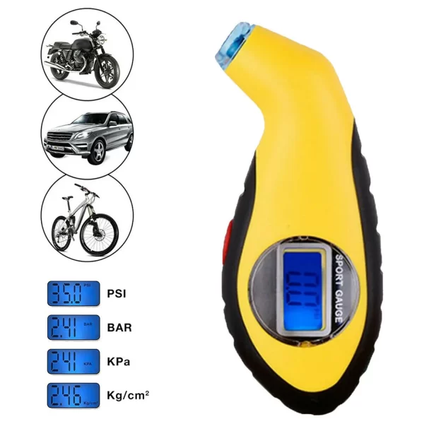 Auto Motorcycle Tyre Pressure Digital Meter Mini Diagnostic Tool Car Styling Detector Tire Pressure Gauge Portable LCD Display - Image 6