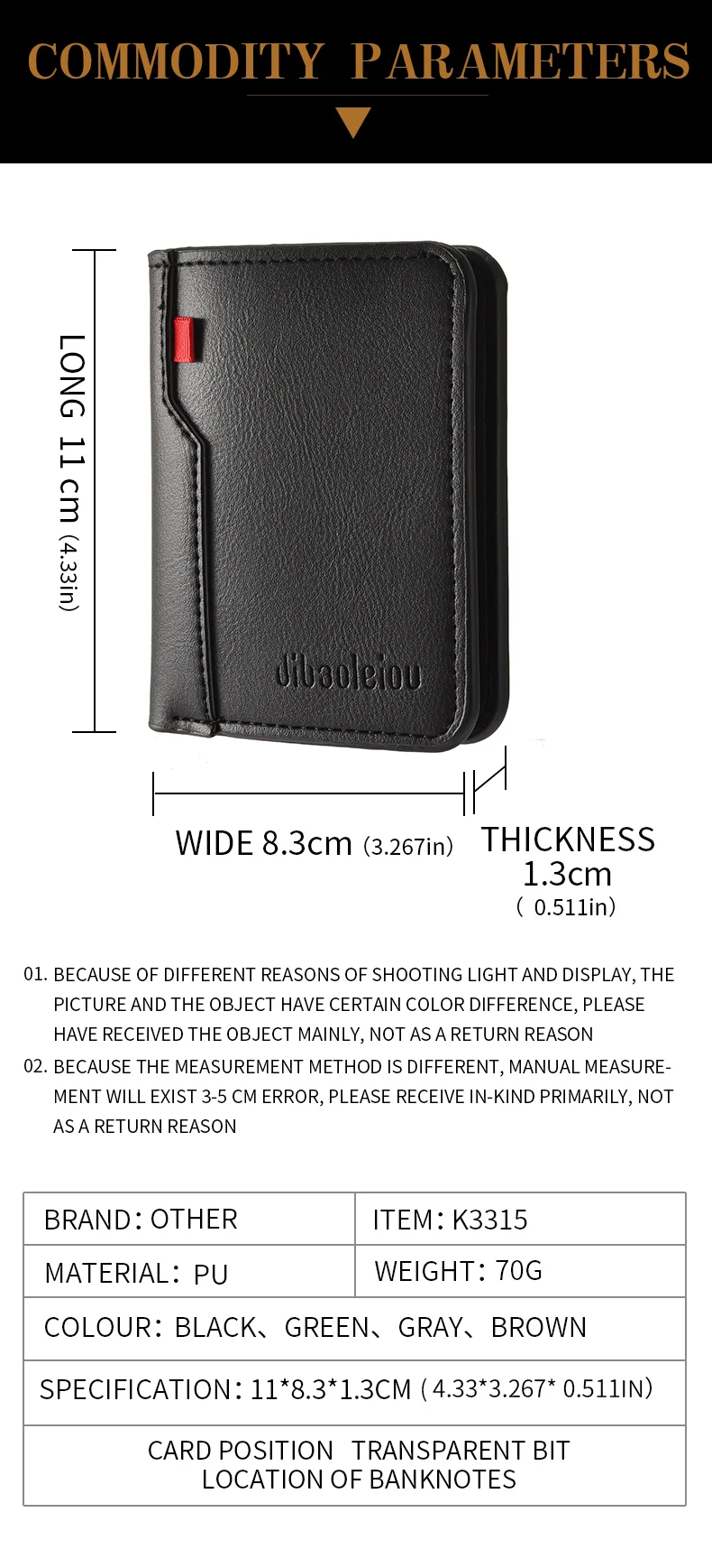 1Pc New Ultra-thin Mini Soft PU Leather Credit Card Wallet Holder Short Vertical High Quality Men's Wallet - Image 26