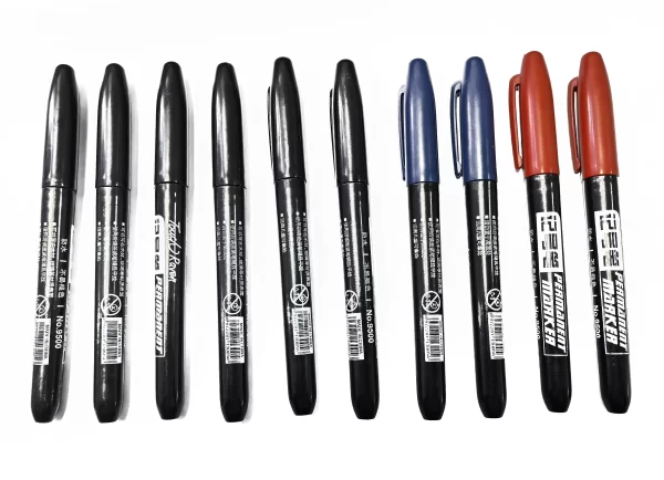 6 PCS Permanent Marker Pen Manga Drawing Markers Black Blue Red Waterproof - Image 22