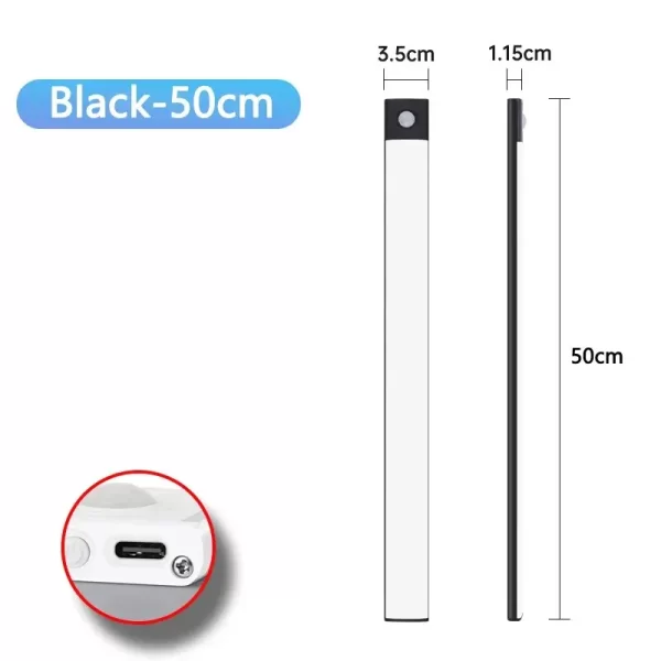 LED Cabinet Light USB Type-C Rechargeable Motion Sensor Led Lamp for Kitchen Wardrobe Cabinet Lighting 20cm/30cm/40cm/50cm/60cm - Image 11