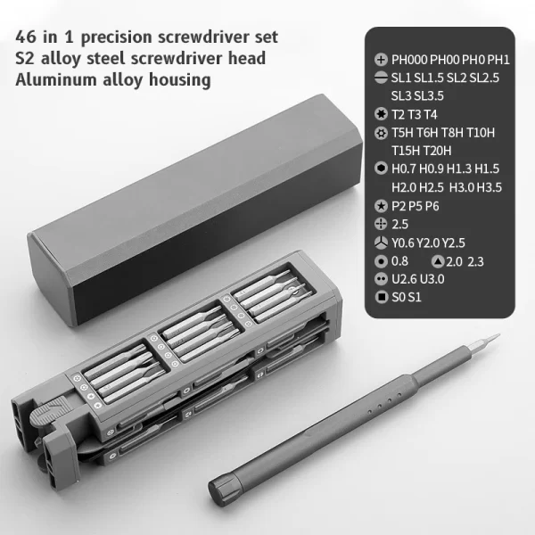 Precision Screwdriver Set 8 32 43 46 in 1 Torx Hex Phillips Magnetic Screwdriver Bit Phone Watch Laptop Mini Repair Tool Set - Image 7