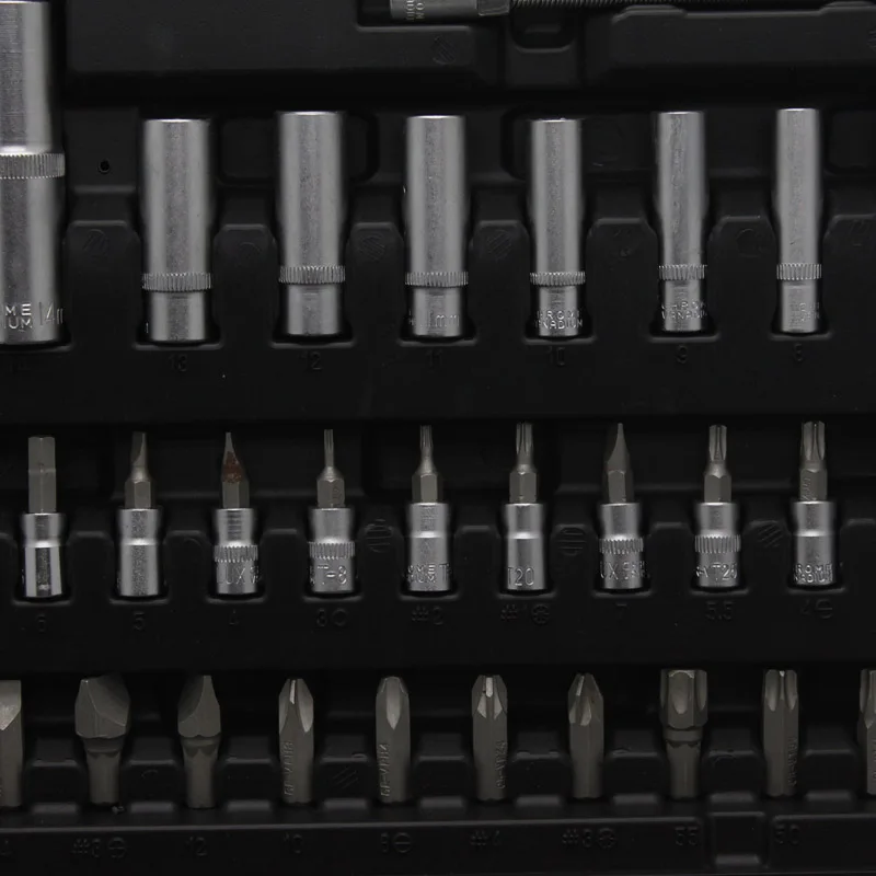 Heavy Duty 94 Pcs Tools Set for Mechanics Long Socket Mars Ratchet Handle Bits Extension Bar - Image 13