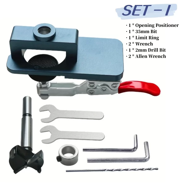Woodworking Upgrade 35mm Concealed Hinge Jig Kit Hinge Boring Jig Drilling Guide Locator for Face Frame Cabinet Cupboard Tools - Image 8
