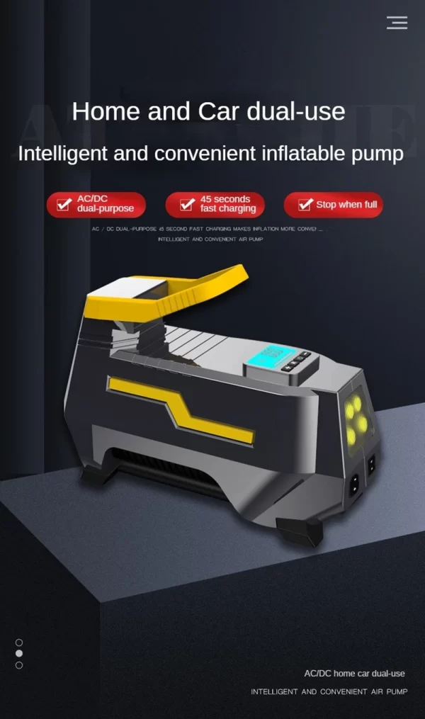 DC/AC 12V/100-230V 150PSI Car Air Compressor Tire Inflator Air Pump with Digital Pressure Gauge - Image 11