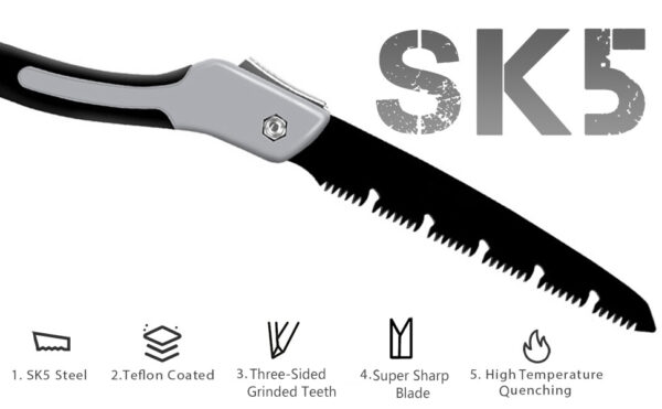 AIRAJ 9.4 inch Folding Saw,Pruning Saws with SK5 Steel Teeth. - Image 8