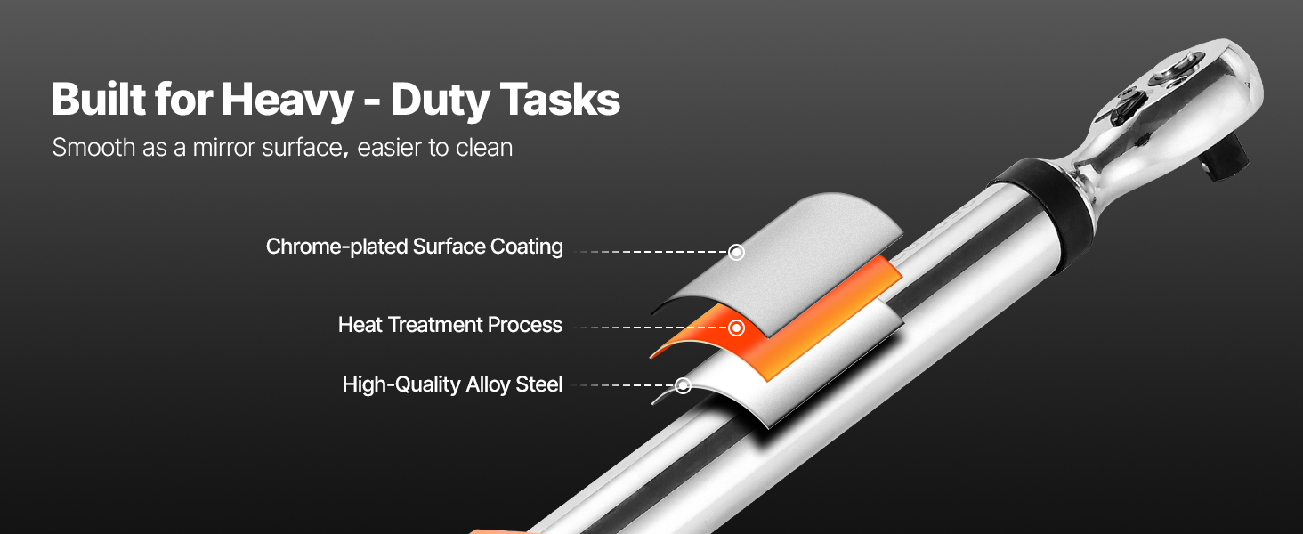 VEVOR Digital Torque Wrench 72-Tooth ±2% High Accuracy Electronic Torque Wrench Preset Value Buzzer - Image 11