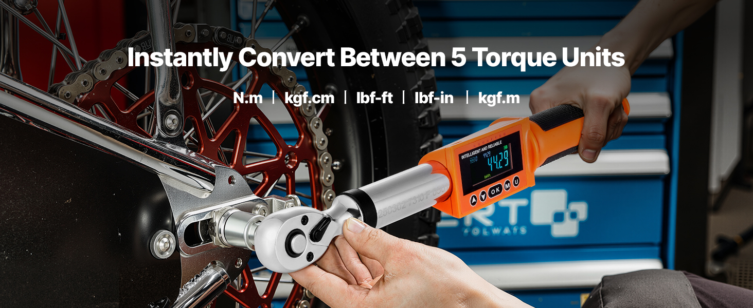 VEVOR Digital Torque Wrench 72-Tooth ±2% High Accuracy Electronic Torque Wrench Preset Value Buzzer - Image 12