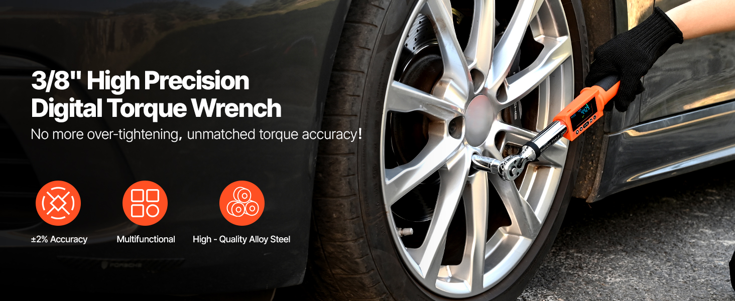 VEVOR Digital Torque Wrench 72-Tooth ±2% High Accuracy Electronic Torque Wrench Preset Value Buzzer - Image 10