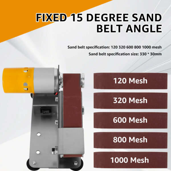 Mini Belt Grinding Machine Tool Sharpening Machine Sanding Grinding Electric - Image 16