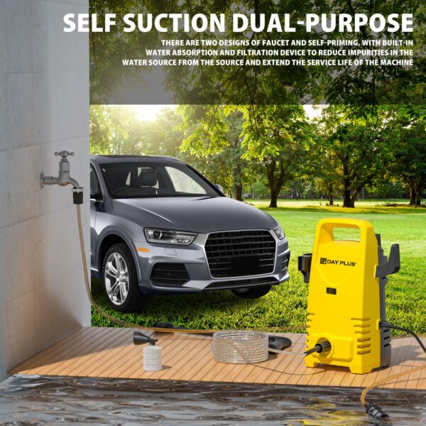 Electric High Pressure Washer 1600W,120bar,380l/h Adjustable Lance from 0 to 180°,7m Flexible Hose - Image 8