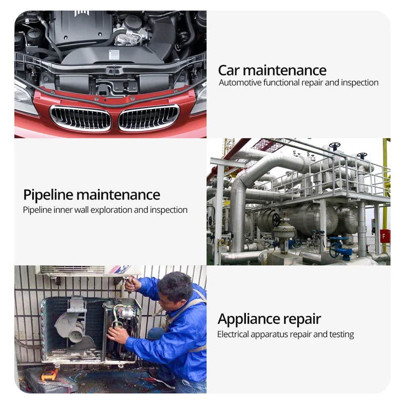 4.3'' LCD Screen HD Digital Handheld Borescope IP67 1080P Waterproof Snake Camera Sewer Inspection Camera with 8 LED Lights - Image 6