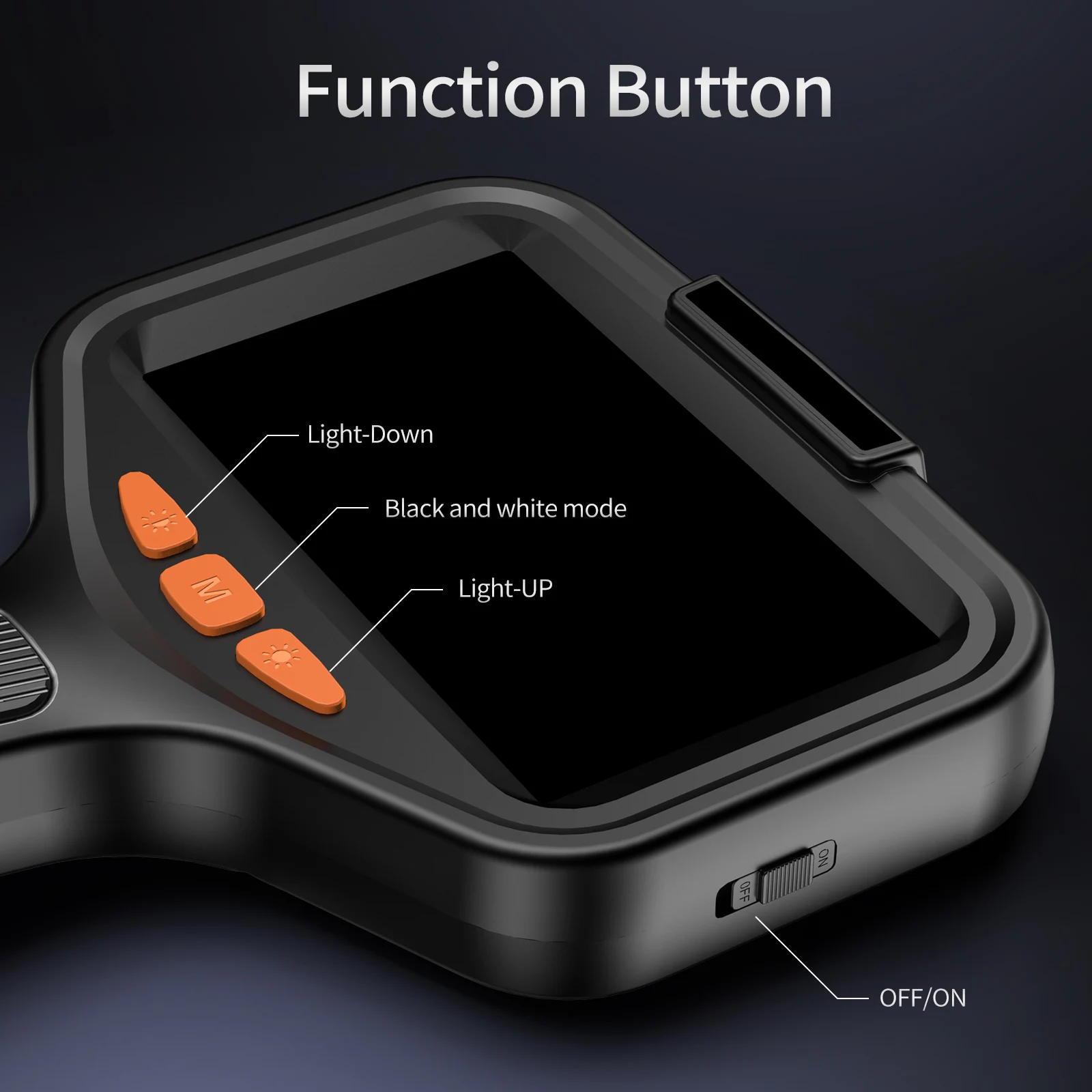4.3'' LCD Screen HD Digital Handheld Borescope IP67 1080P Waterproof Snake Camera Sewer Inspection Camera with 8 LED Lights - Image 4