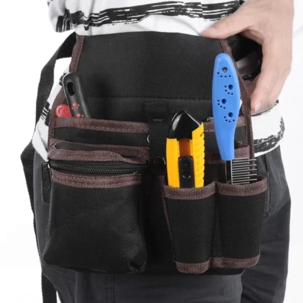 Oxford Cloth Belt Tool Bag Outdoor Work Waist Pocket Hardware Storage - Image 9
