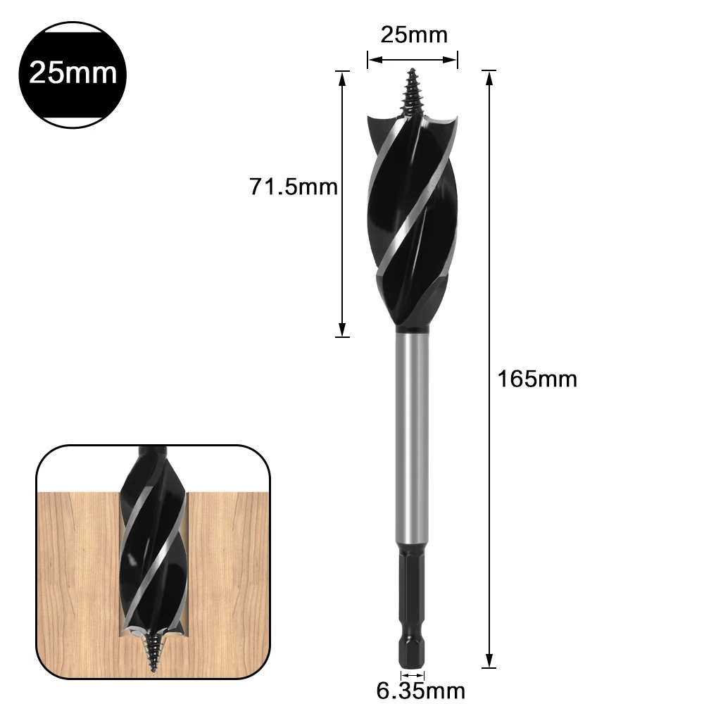 10mm-35mm Twist Drill Bit Set Wood Fast Cut Auger Drill Bit - Image 14