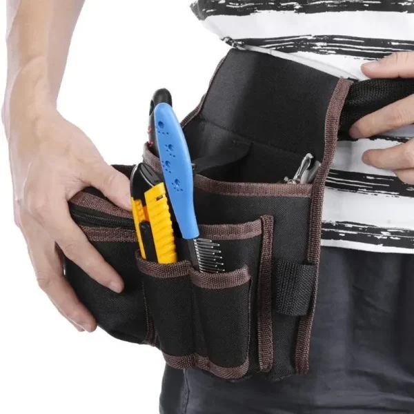 Oxford Cloth Belt Tool Bag Outdoor Work Waist Pocket Hardware Storage - Image 2