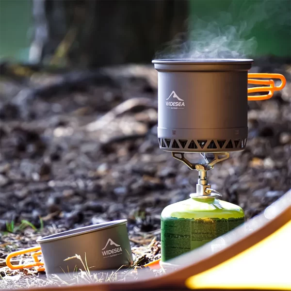 Widesea Camping 1.3L 2.3L Cookware Outdoor Cooking Set Heat Cooker Travel Tableware Pot Kettle - Image 6