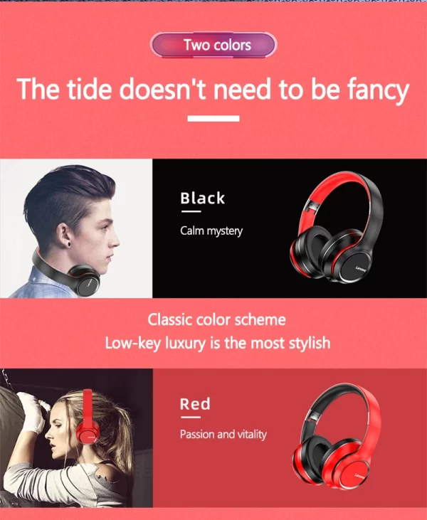 Lenovo HD200 Bluetooth Earphones Over-ear Foldable Computer Wireless Headphones Noise Cancellation HIFI Stereo Gaming Headset - Image 16