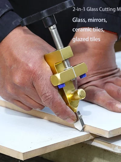 2 in 1 Glass Ceramic Tile Cutter with Knife Wheel Diamond Roller Cutter
