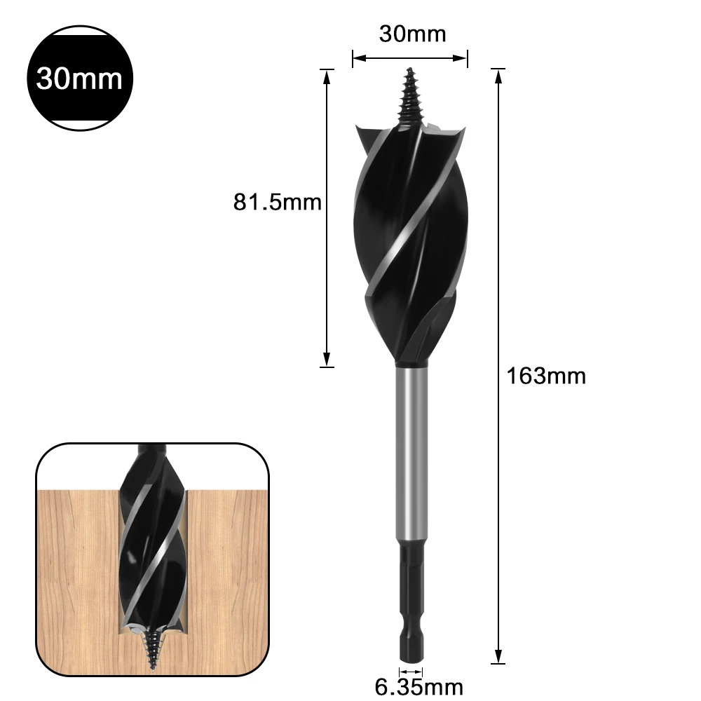 10mm-35mm Twist Drill Bit Set Wood Fast Cut Auger Drill Bit - Image 15