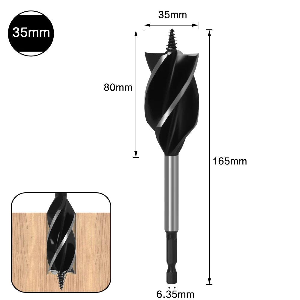 10mm-35mm Twist Drill Bit Set Wood Fast Cut Auger Drill Bit - Image 41
