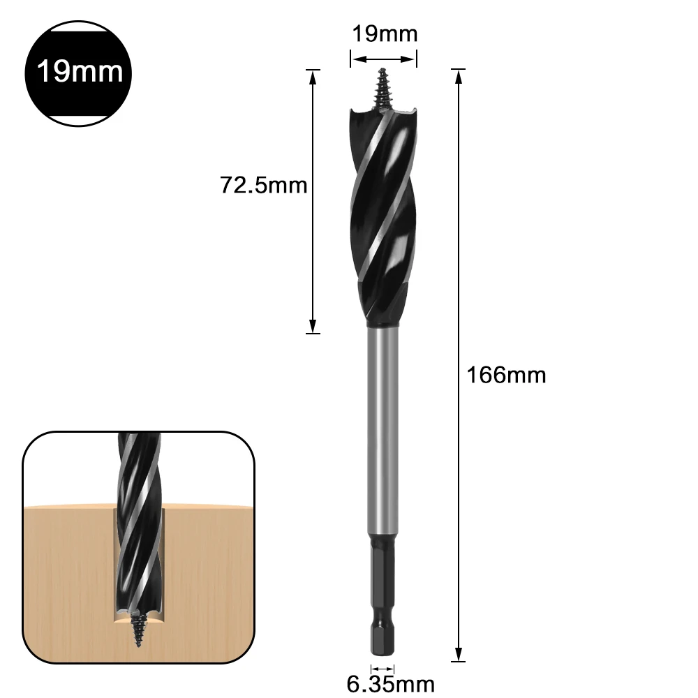 10mm-35mm Twist Drill Bit Set Wood Fast Cut Auger Drill Bit - Image 34