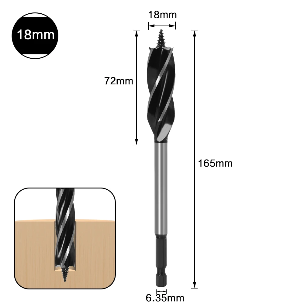 10mm-35mm Twist Drill Bit Set Wood Fast Cut Auger Drill Bit - Image 10