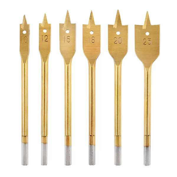 6 Pcs Spade Drill Bit Set Paddle Flat Bits 10/12/16/18/20/25mm - Image 7