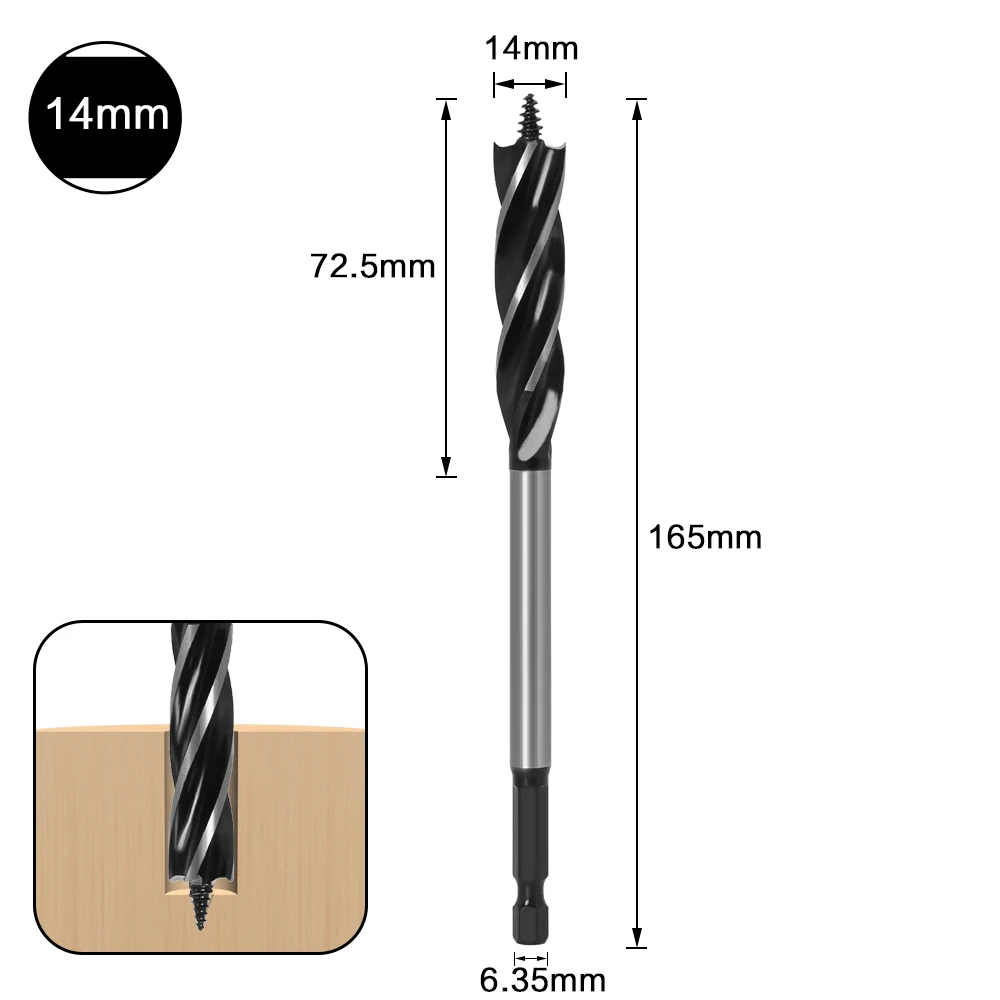 10mm-35mm Twist Drill Bit Set Wood Fast Cut Auger Drill Bit - Image 30