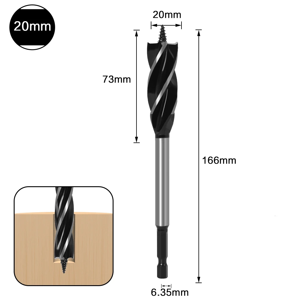 10mm-35mm Twist Drill Bit Set Wood Fast Cut Auger Drill Bit - Image 19