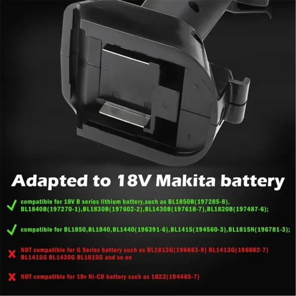 Cordless Reciprocating Saw Power Saw for Wood / Metal Cutting with 4pcs Blades Fit Makita 18v Battery(No Battery) - Image 6