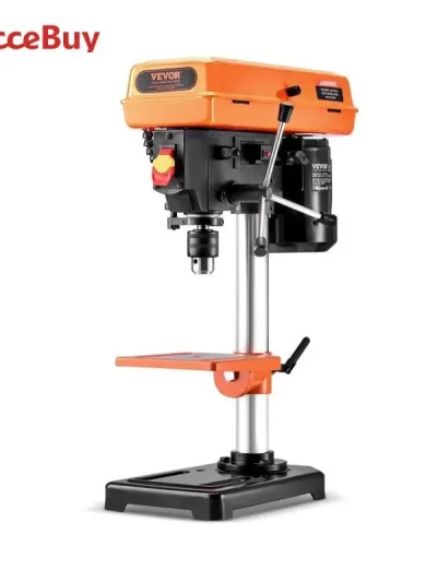 SucceBuy 8in Benchtop Drill Press 2.3A Induction Motor Tabletop Drilling Machine 5-Adjustable Speed