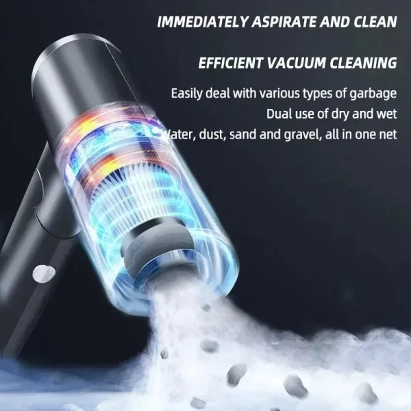 Portable Wireless Car Vacuum Cleaner Wireless Vacuum Cleaner Dual Use for Home and Car 120W - Image 5
