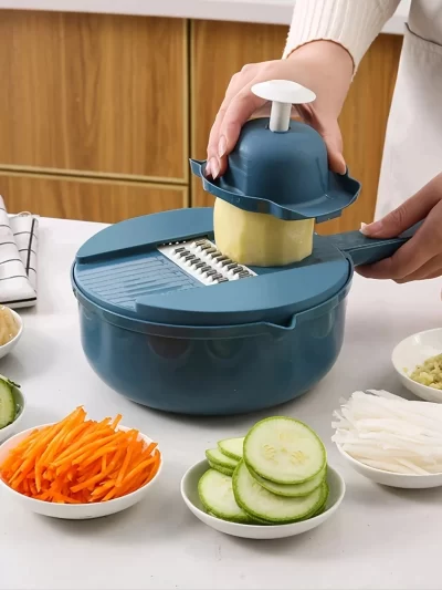 9 in 1 Vegetable Cutter Multi-Functional Potatoes Manually Cut Shred Slicer Grater