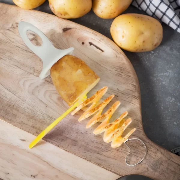 1Set Stainless Steel Plastic Rotate Potato Slicer Twisted Potato Spiral Slice Cutter - Image 16