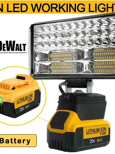 3/4/5/8Inch Led Light Portable Spotlights Cordless Outdoor Fit Dewalt 18V Battery