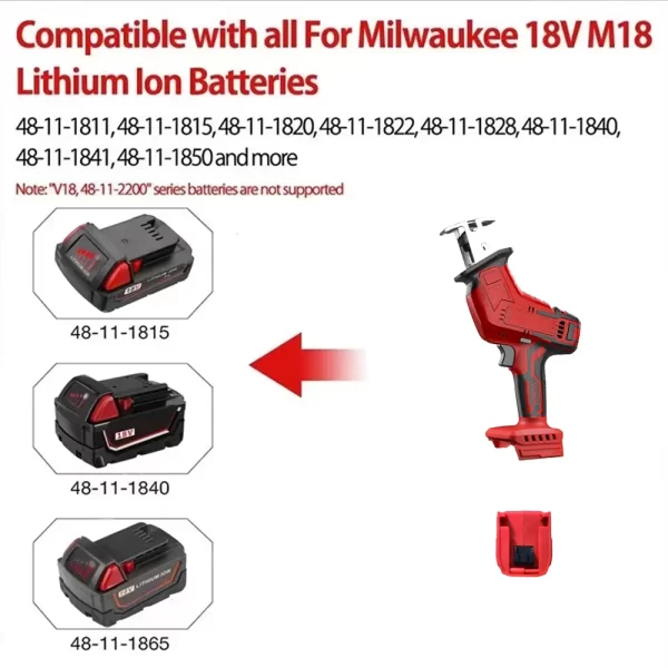 Electric Reciprocating Saw Electric Horse Knife Small Handheld Outdoor Cutting Saw Fit Makita/Dewalt/Milwaukee 18V Battery - Image 8