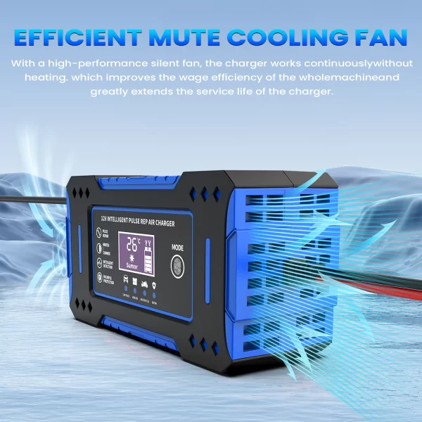 Battery Repair LCD Display 6A 12V Intelligent Car Battery Charger Car and Motorcycle Battery Charging Unit - Image 4