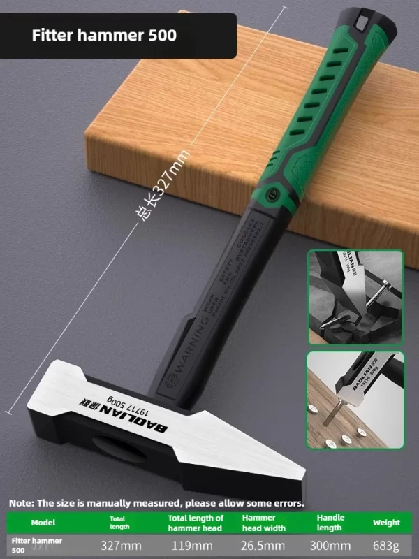 Hardware Tools, Building Decoration, Flat Head Hammer 200g, Plastic Coated Duckbill Hammer - Image 6