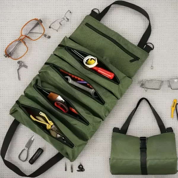 Heavy-Duty Roll-Up Tool Bag - Oxford Fabric Multi-Tool Organizer - Image 10