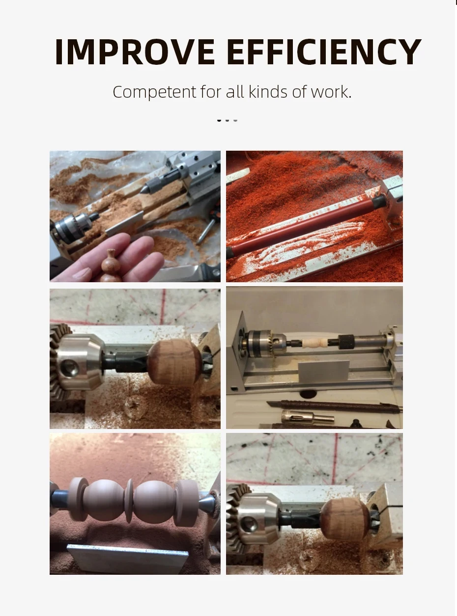 Electric Wood Mini Lathe Machine - Beads Grinding Polishing Beading Woodturning Lathe for Craft And DIY Projects - Image 25