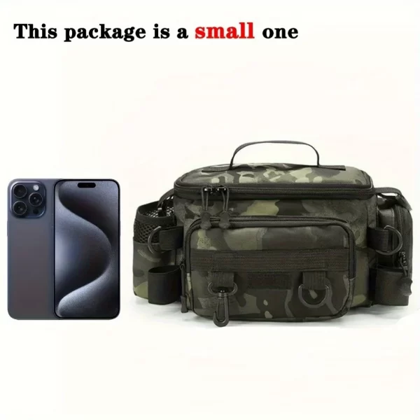 A practical fishing gear bag - canvas waist bag crossbody shoulder bag - Image 4