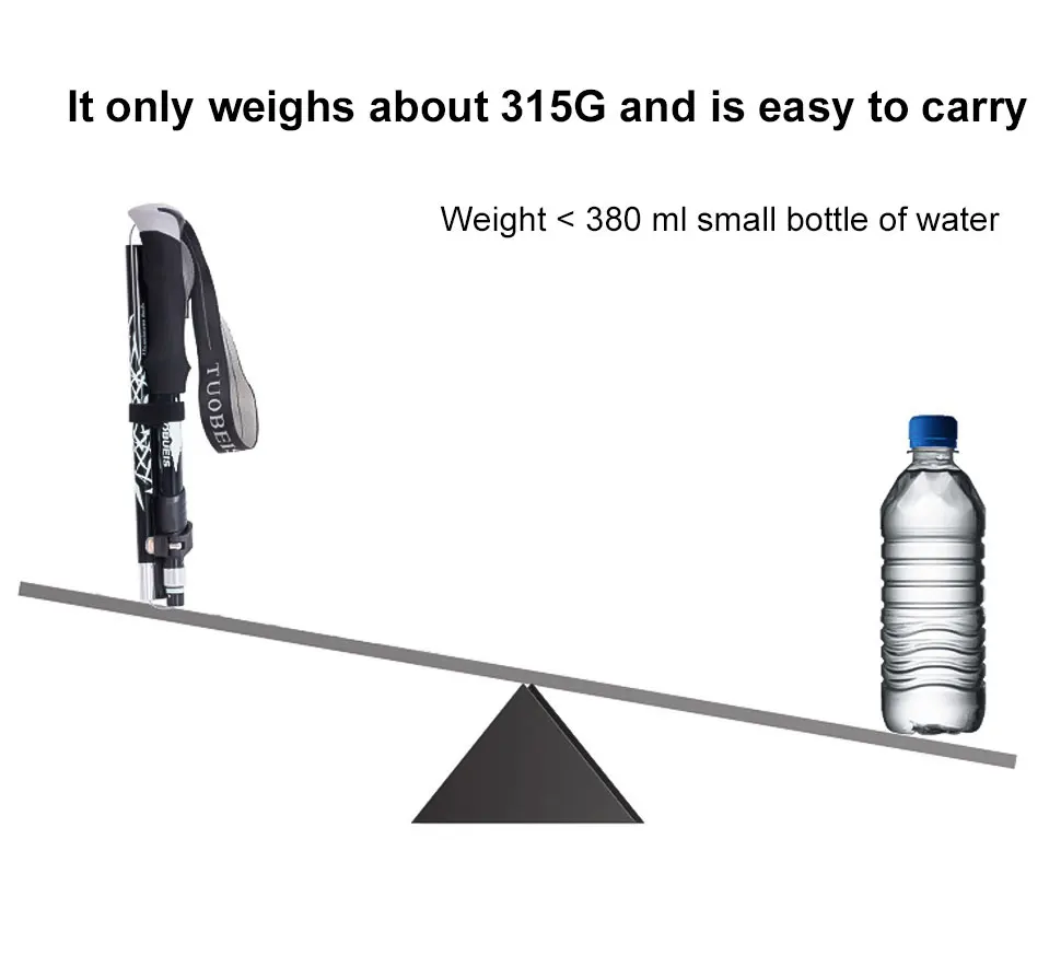 Outdoor Folding Trekkings Pole 4-Section Portable Walking Hiking Telescopic Stick Lightweight - Image 14