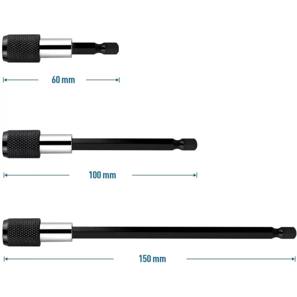60/100/150mm Hexagonal Quick-release Self-locking Extension Rod Electric Drill Driver - Image 2
